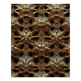 Gouden geometrisch labyrint perfect poster