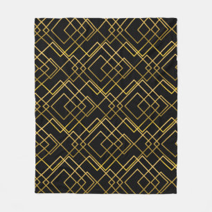 Gouden geometrisch, naadloos ruitpatroon. fleece deken