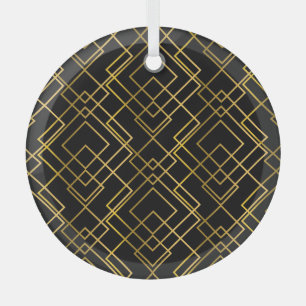 Gouden geometrisch, naadloos ruitpatroon. glas ornament