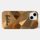 Gouden Geometrisch Ontwerp iPhone Case- Elegant Go Case-Mate iPhone Case (Achterkant (horizontaal))