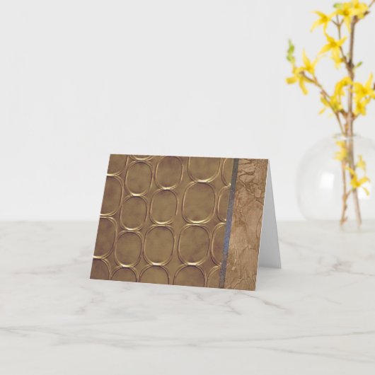 Gouden Geometrisch Ontwerp Notitiekaarten (Gele Bloem)