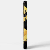 Gouden geometrisch ontwerp op zwart Case-Mate iPhone case (Achterkant / Links)