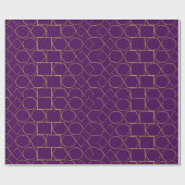 Gouden Geometrisch Patroon Cadeaupapier (Vlak)