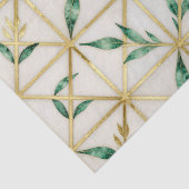 Gouden Geometrisch Smaragdblad Luxe Patroon Tissuepapier (Detail)