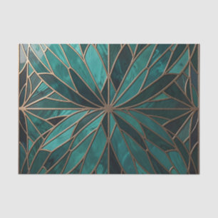 Gouden Geometrisch Steruitbarstingspatroon Art Dec Tissuepapier