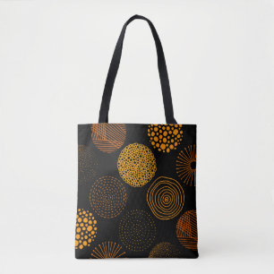 Gouden geometrische Abstracte cirkels Tote Bag