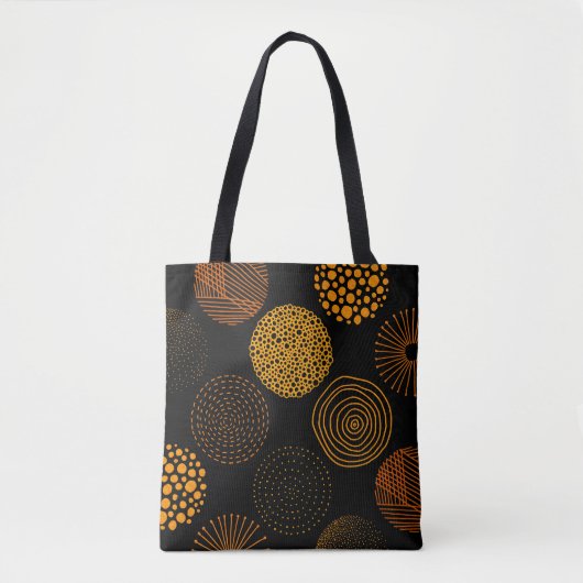 Gouden geometrische Abstracte cirkels Tote Bag (Voorkant)