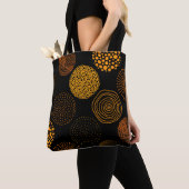 Gouden geometrische Abstracte cirkels Tote Bag (Dichtbij)