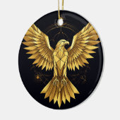 gouden geometrische adelaar keramisch ornament (Links)