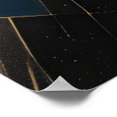 Gouden Geometrische Aurora Poster (Hoek)