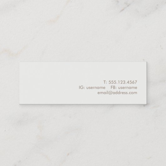 Gouden Geometrische Beauty Salon Hair Stylist Mini Visitekaartje (Achterkant)