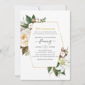 Gouden geometrische bloem 50ste huwelijksverjaarda kaart (Voorkant)