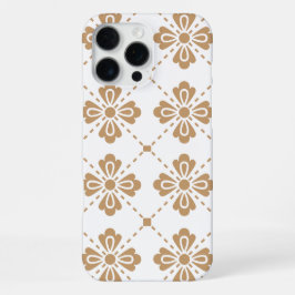 "Gouden Geometrische Bloem" Elegante Patroon Hoesj iPhone 16 Pro Max Hoesje