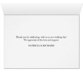 Gouden Geometrische Bloemige Groene Dank Je (Binenzijde Horizontaal (Onderkant))