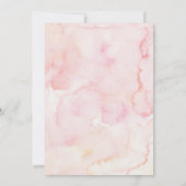 Gouden Geometrische Blush Bloemen Baby shower Kaart (Achterkant)