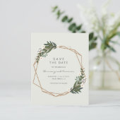 Gouden Geometrische Boho Budget Huwelijk Bewaar de (Staand voorkant)