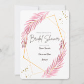 Gouden Geometrische Bruids Douche Uitnodiging (Voorkant)