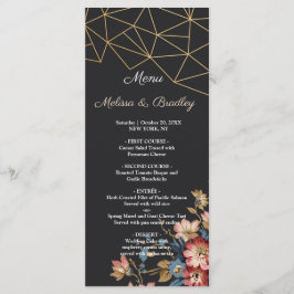 Gouden Geometrische Bruiloft Menu