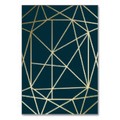 Gouden Geometrische Diamant Trouwtafel Aantal Kaar Kaart (Achterkant)