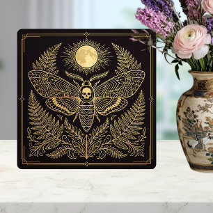 Gouden Geometrische Doodshoofdvlinder Celestiaal Tegeltje