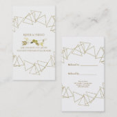 Gouden Geometrische Driehoeken Modern Boho Verwijs Aanbevelingskaartje (Voorkant / Achterkant)