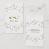 Gouden geometrische driehoeken Modern Glam Boho Ch Visitekaartje (Voorkant / Achterkant)
