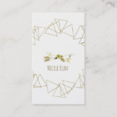 Gouden geometrische driehoeken Modern Glam Boho Ch Visitekaartje (Voorkant)