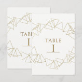 Gouden Geometrische Driehoeken Moderne Glamour Taf Kaart (Voorkant / Achterkant)