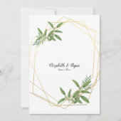 Gouden geometrische eucalyptus verlaat bos kaart (Voorkant)