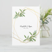 Gouden geometrische eucalyptus verlaat bos kaart (Staand voorkant)