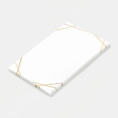 Gouden geometrische gouden effect noten post-it® notes (Schuin)