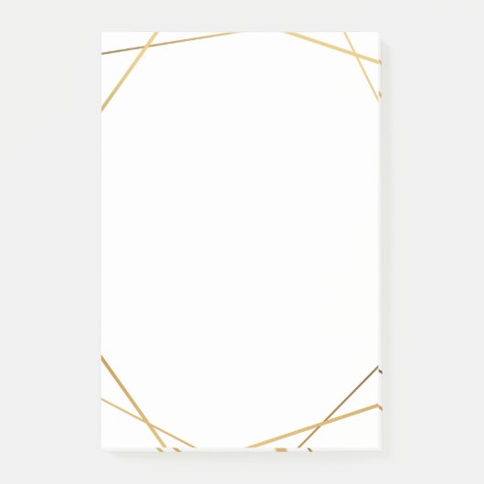 Gouden geometrische gouden effect noten post-it® notes (Voorkant)