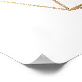 Gouden geometrische groene eucalyptus bruidswelkom poster (Hoek)