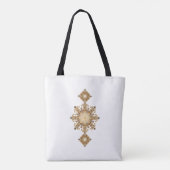 Gouden Geometrische Harmonie Tote Bag (Achterkant)