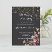 Gouden Geometrische Huwelijksverjaardag Kaart (Staand voorkant)