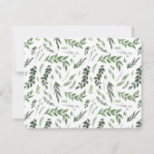 Gouden geometrische kader bladrijke trouwreactieka RSVP kaartje (Achterkant)