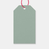 Gouden geometrische kalligrafie bruiloft dank u cadeaulabel (Achterkant)