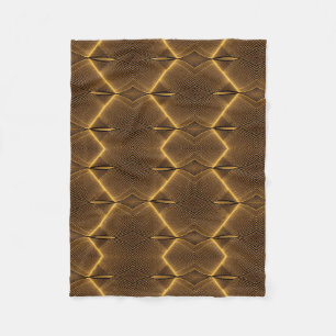Gouden Geometrische Lijnen Dekbed Fleece Deken