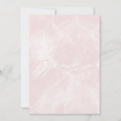 Gouden Geometrische Lijst Roze Marmeren Bruidsmeis Kaart (Achterkant)