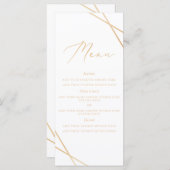 Gouden Geometrische Menukaart (Voorkant / Achterkant)