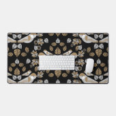 Gouden Geometrische Moderne Abstracte Vogel Kunst Bureaumat (Keyboard & Muis)