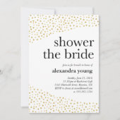 Gouden Geometrische Moderne Bruids Douche Uitnodig Kaart (Voorkant)