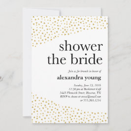 Gouden Geometrische Moderne Bruids Douche Uitnodig Kaart
