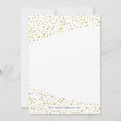 Gouden Geometrische Moderne Bruids Douche Uitnodig Kaart (Achterkant)
