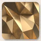 Gouden geometrische moderne glamour minimalistisch bier onderzetter (Voorkant)