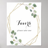 Gouden Geometrische Moderne Kalligrafie Favorieten Poster (Voorkant)