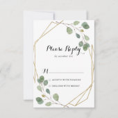 Gouden Geometrische Moderne Kalligrafie RSVP (Voorkant)