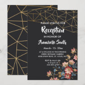 Gouden Geometrische Ontvangst Kaart (Voorkant / Achterkant)