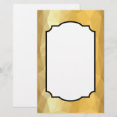 Gouden geometrische ontwerp briefpapier notities (Voorkant / Achterkant)