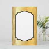 Gouden geometrische ontwerp briefpapier notities (Staand voorkant)